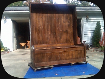 entryway bench finished front